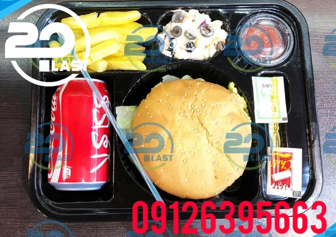 ظروف یکبار مصرف چند قسمتی مشکی